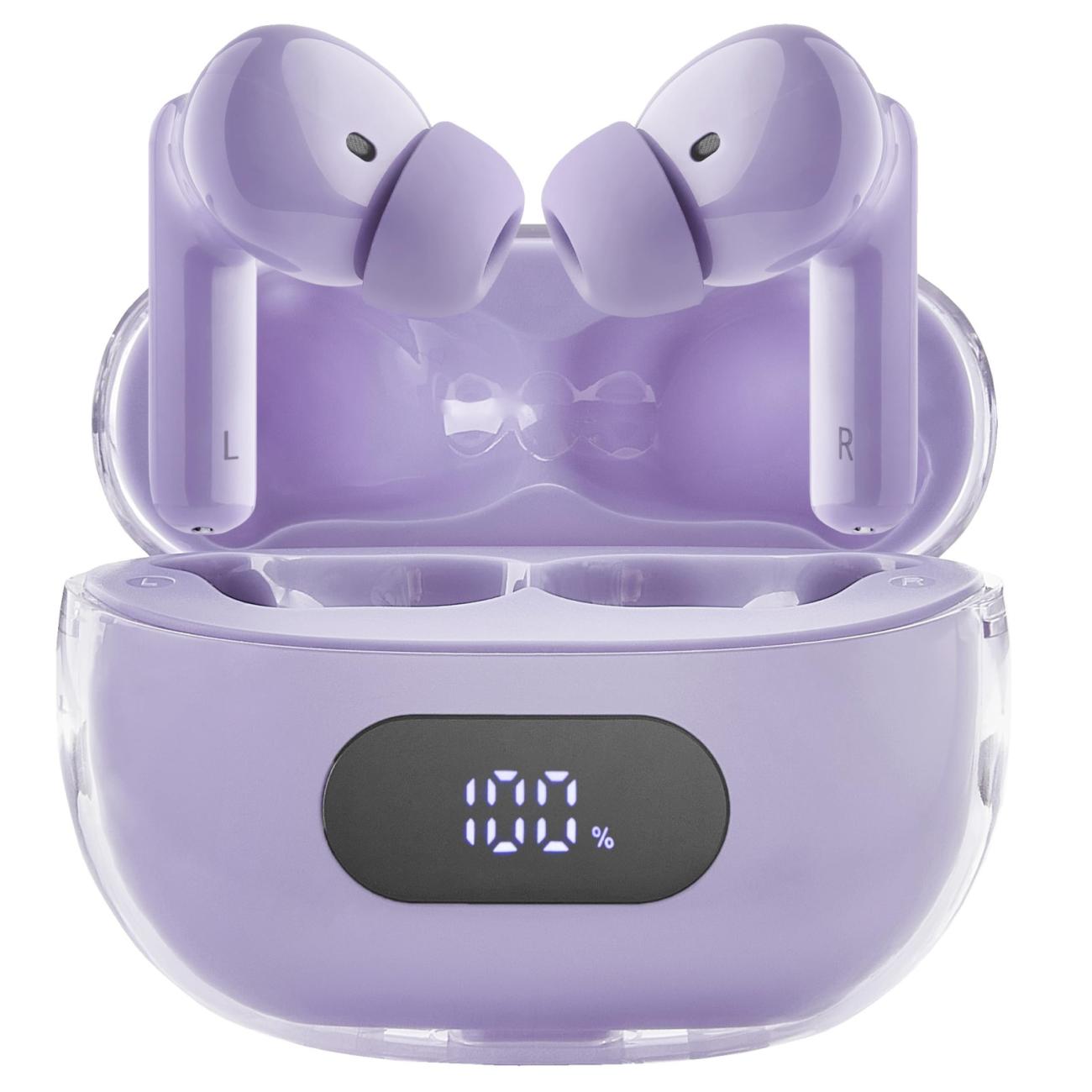 Intenso Buds Plus T313AE Auricolari Wireless Viola Bluetooth 5.4 Cancellazione Rumore