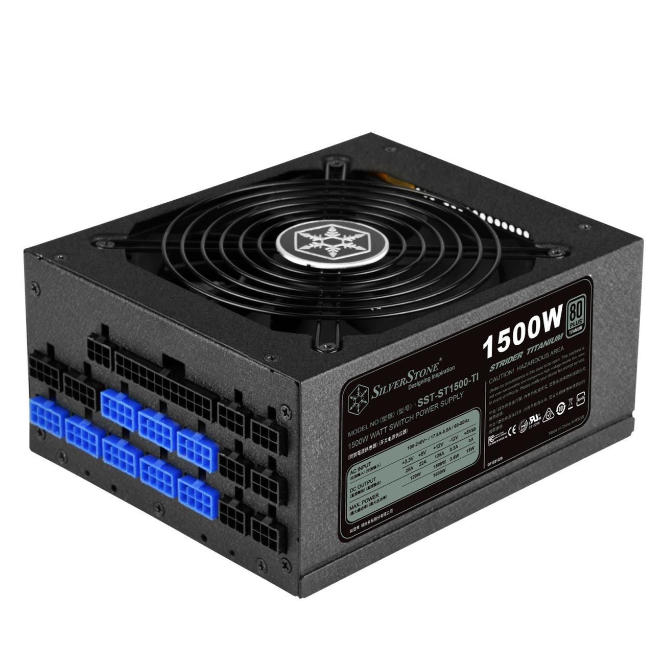 SilverStone Alimentatore PC 1500W 80 Plus Titanium Modulare SST-ST1500-TI