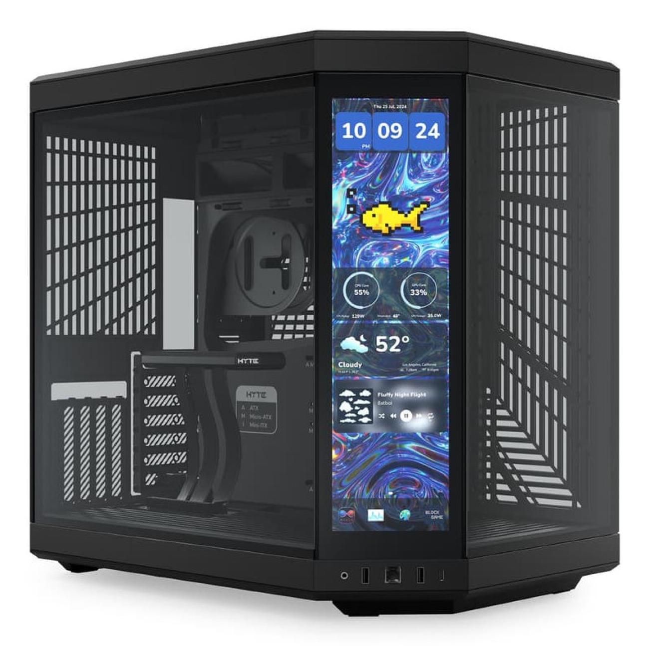 HYTE Y70 Touch Infinite Case PC Midi Tower Nero con Display LCD Touch 14.9"