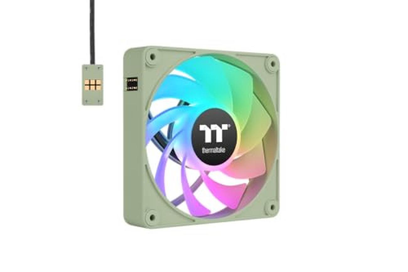 Thermaltake CT140 EX Reverse ARGB Ventole PC Matcha Green Set 3 Pezzi MagForce 2.0