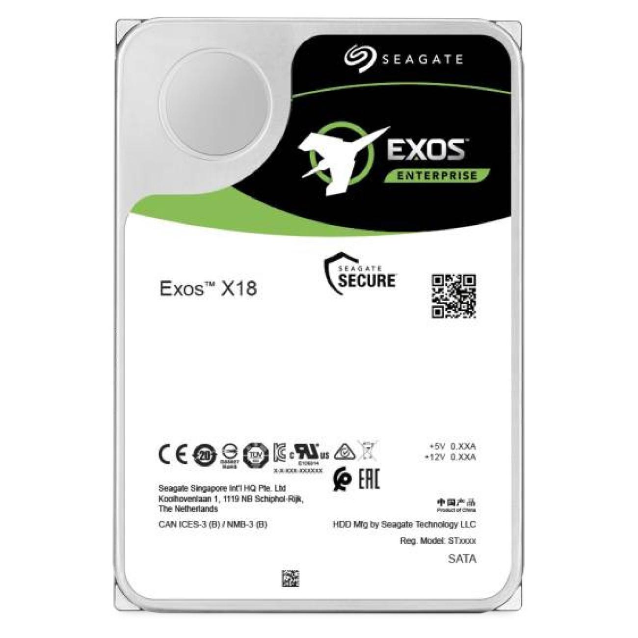Seagate Exos X18 HDD 16TB 7200RPM 3.5" SAS per Server/Workstation