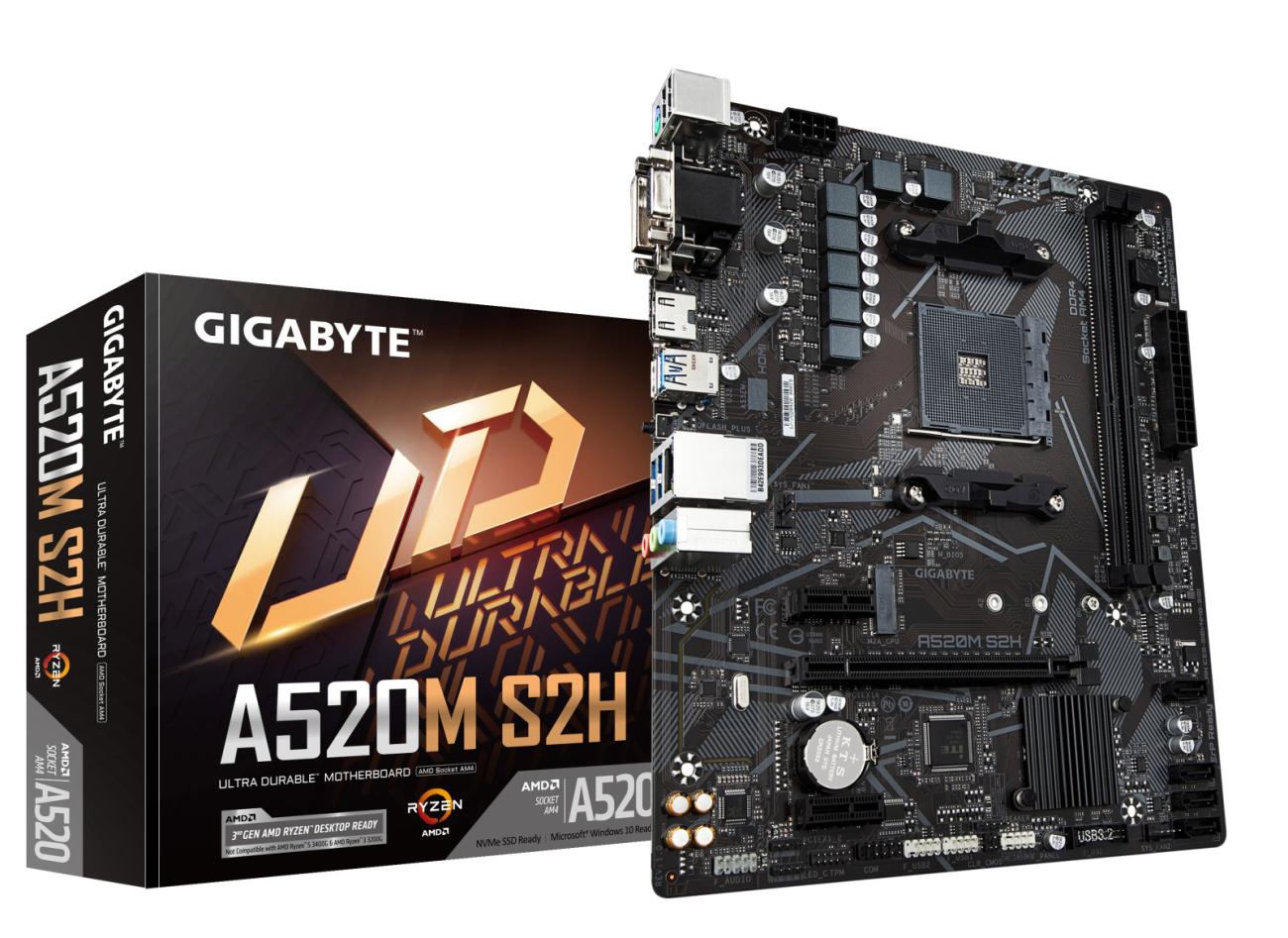 GIGABYTE A520M S2H Scheda madre micro ATX AMD Ryzen Socket AM4 DDR4 64GB