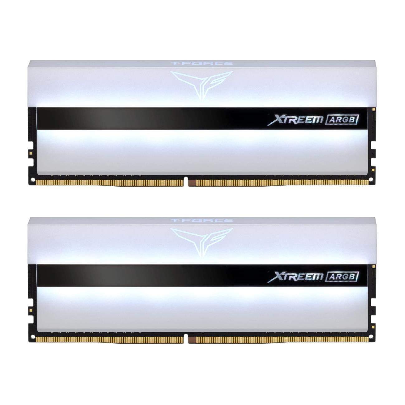 TEAMGROUP Memoria RAM T-Force Xtreem ARGB 16GB DDR4 3200MHz Bianco