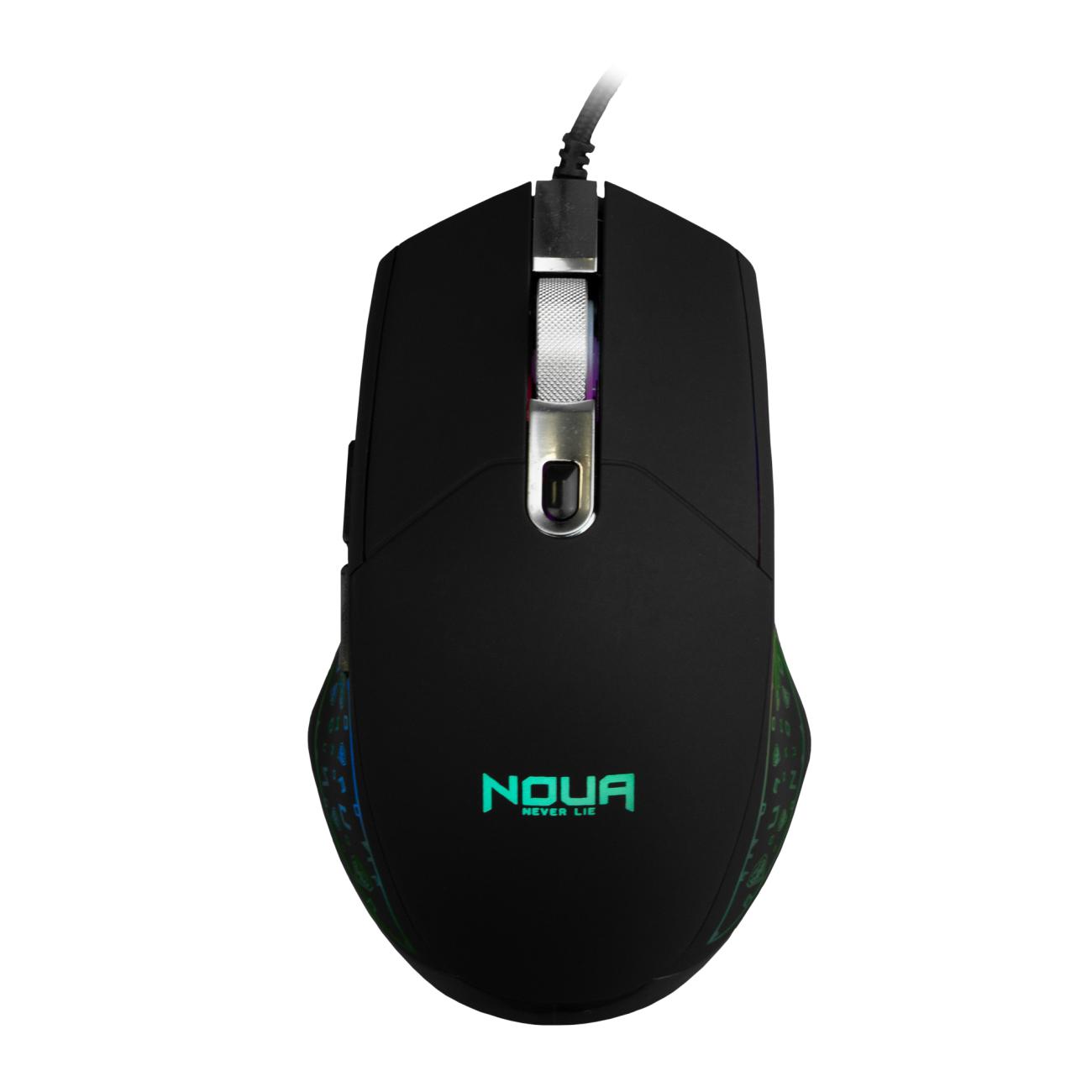 Mouse Ottico Usb Gaming Noua Neon R Illuminazione Rainbow 6 Tasti 4800DPI Regolabili