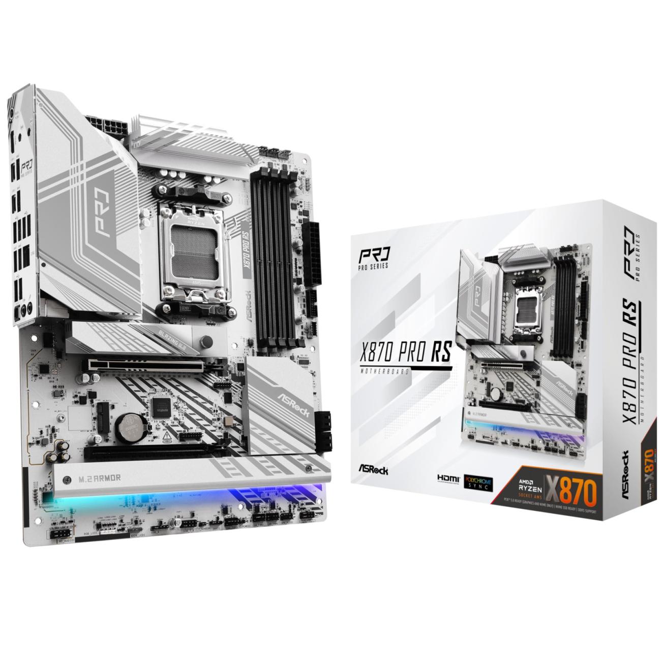 ASRock X870 Pro RS Scheda Madre ATX Socket AM5 DDR5 PCIe Gen5 per AMD Ryzen