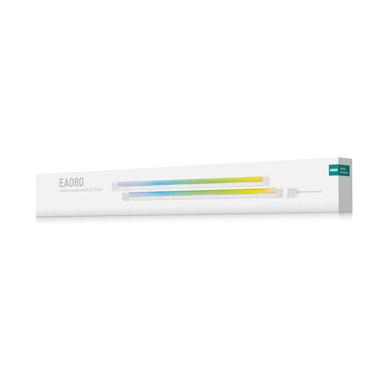 Deepcool EA080 Strisce LED ARGB 2x400mm Flessibili Illuminazione Diffusa Bianco