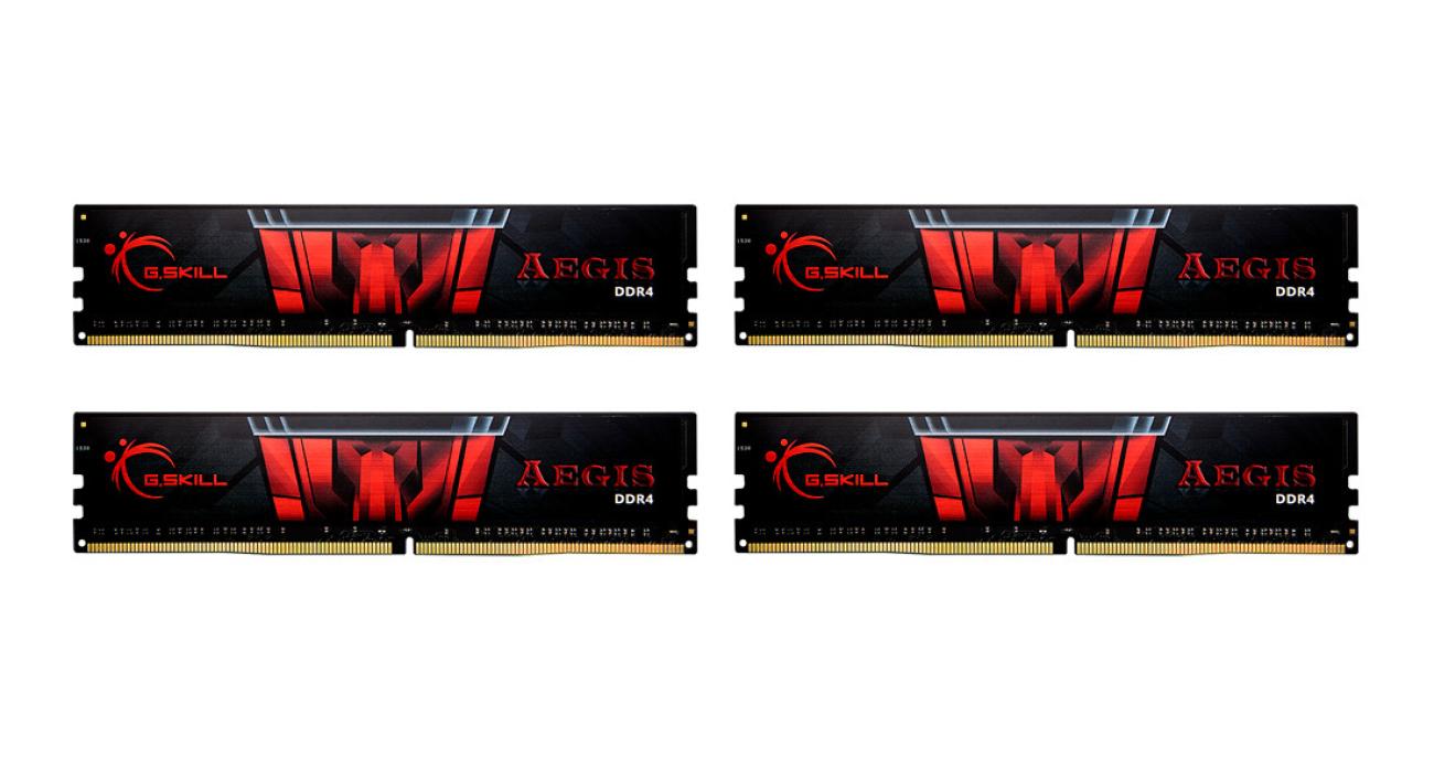 G.Skill Memoria RAM DDR4 64GB (4x16GB) 3200MHz Aegis F4-3200C16Q-64GIS per PC