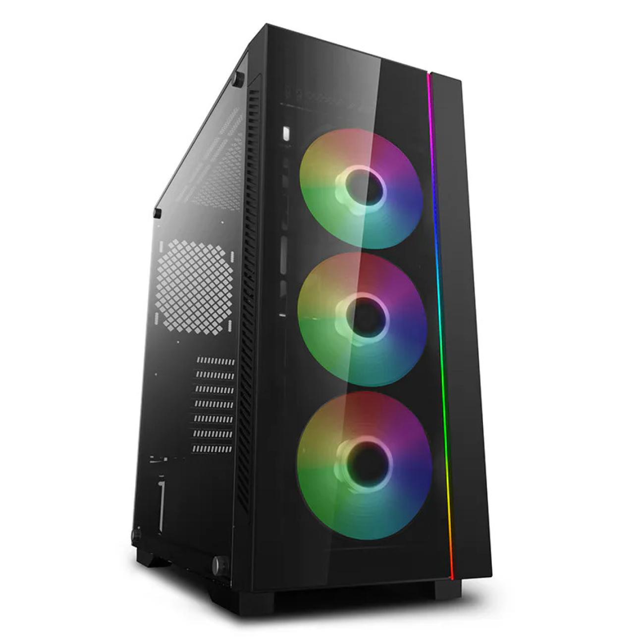 DeepCool MATREXX 55 ADD-RGB 3F Case PC Midi Tower E-ATX Nero Vetro Temperato RGB