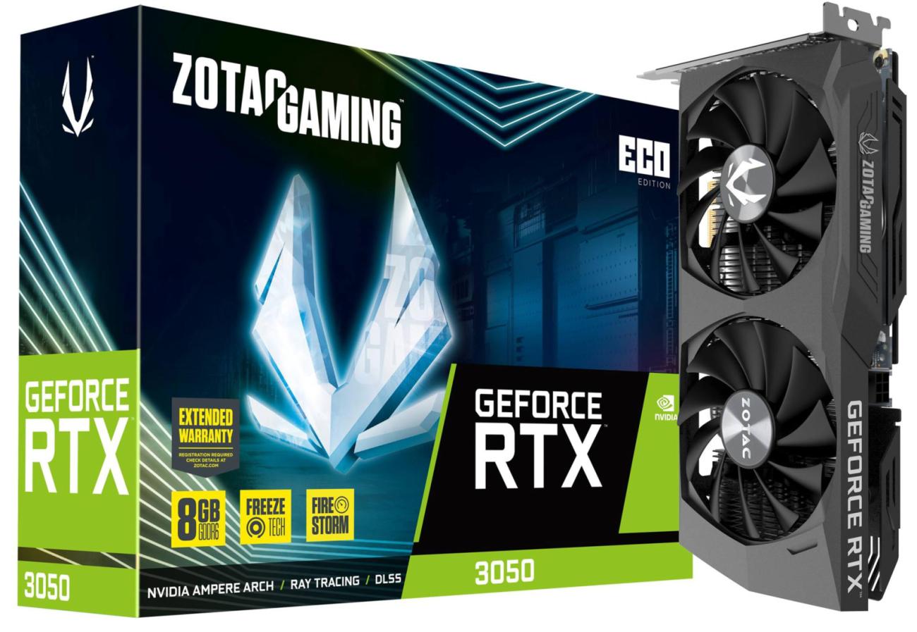 Zotac GeForce RTX 3050 Scheda Grafica 8GB GDDR6 con Ray Tracing e DLSS