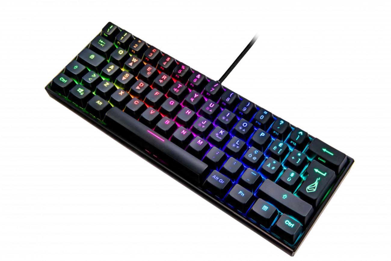 Verbatim KingPin M1 Tastiera Meccanica Gaming 60% RGB Cablata USB Nero QWERTY IT