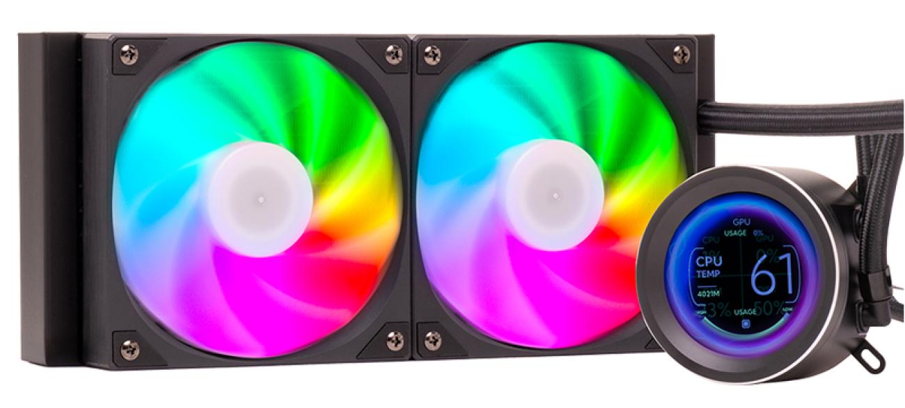 Dissipatore a liquido ARCTIC SPHERE LCD 240 - 240mm- Skt Universale- PWM fan- LCD 2.8" con...