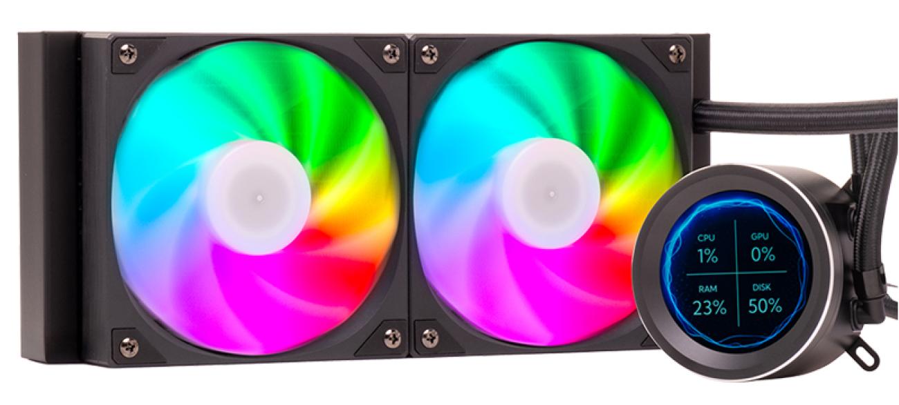 Dissipatore a liquido ARCTIC SPHERE LCD 240 - 240mm- Skt Universale- PWM fan- LCD 2.8" con...