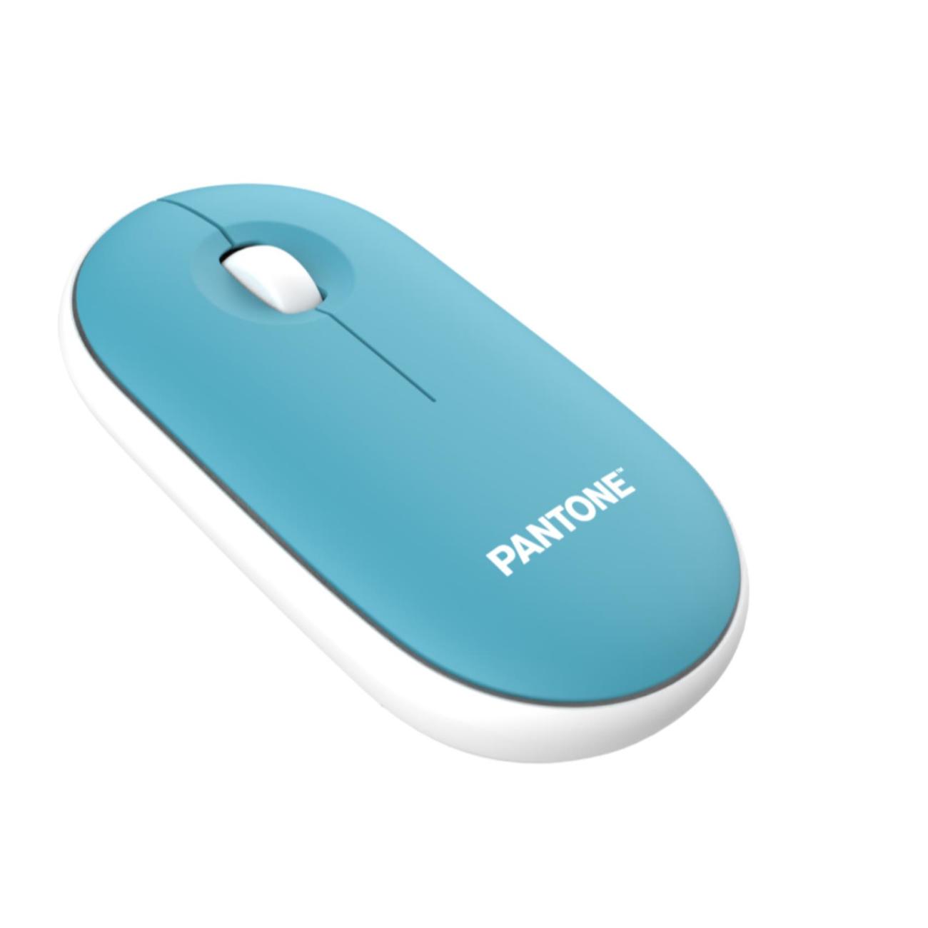 Pantone Mouse Wireless Blu PT-MS001G1 1200DPI SilentClick Ricaricabile per PC e Mac