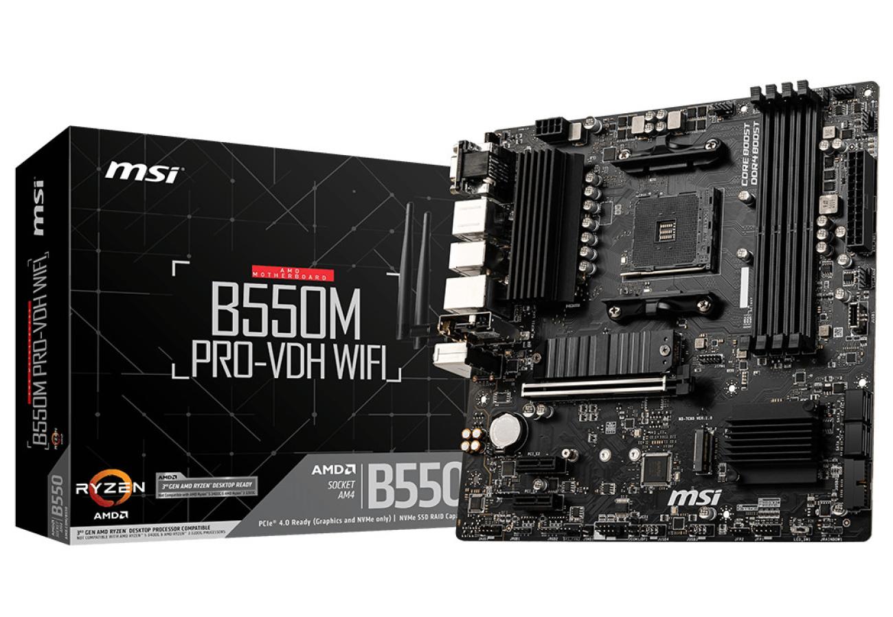 MSI B550M PRO-VDH WIFI Scheda Madre Socket AM4 Micro ATX con Wi-Fi