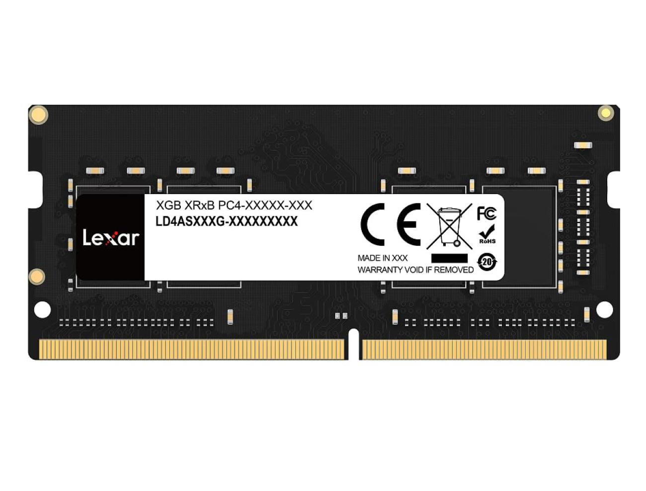 Lexar Memoria RAM Laptop DDR4 32GB 3200Mbps SODIMM 260 pin per Notebook