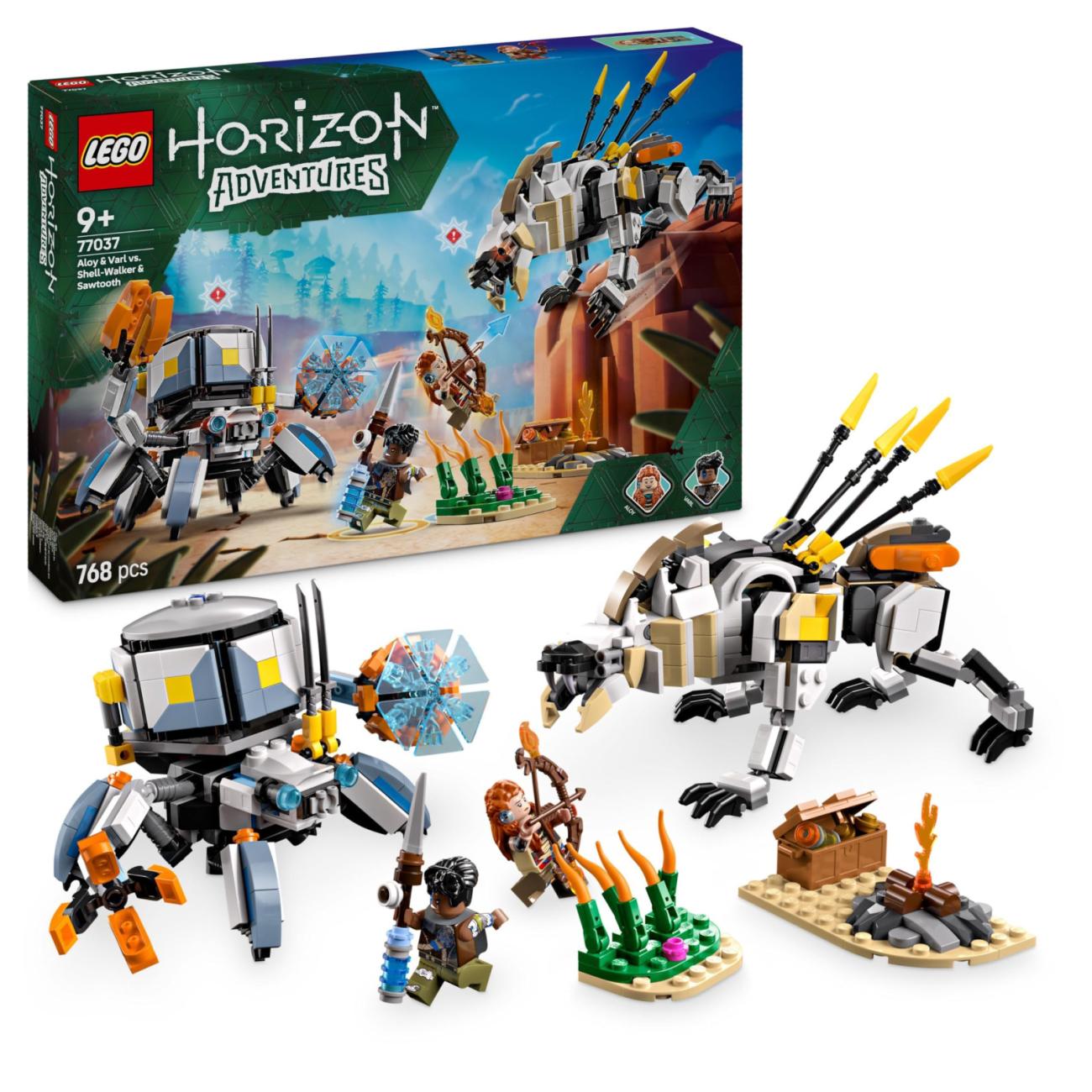 LEGO Horizon Adventures 77037 Set Aloy e Varl vs Arcapode e Secodonte 9+ Anni