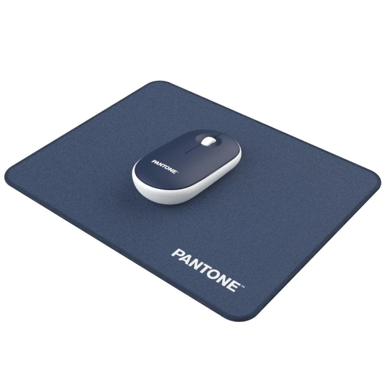 Pantone Mouse Wireless Ergonomico PT-MP002N Blu con Tappetino - Accessori Computer