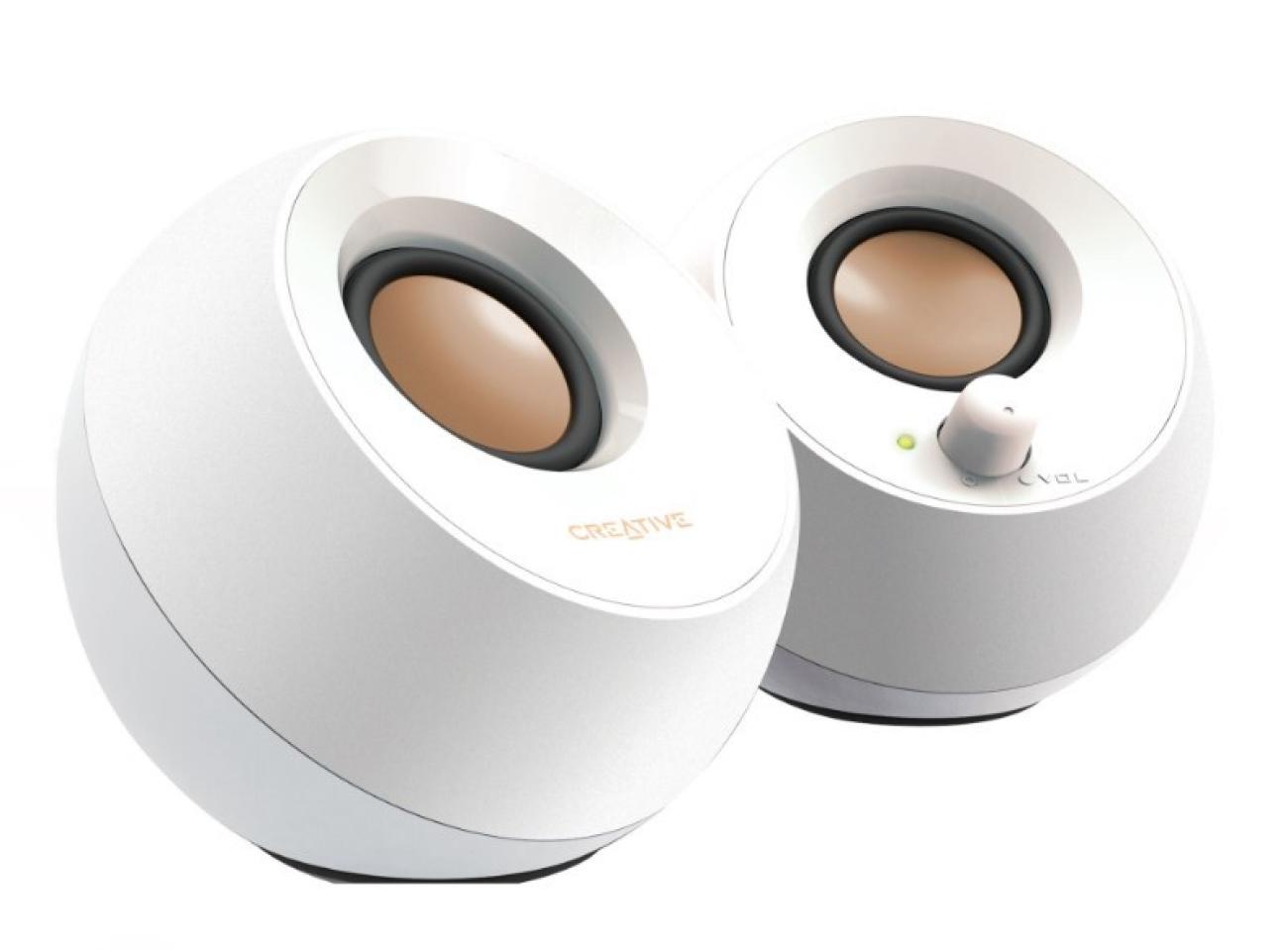 Creative Labs Pebble 51MF1680AA001 Altoparlanti PC 2.0 4,4W Cablati Bianchi