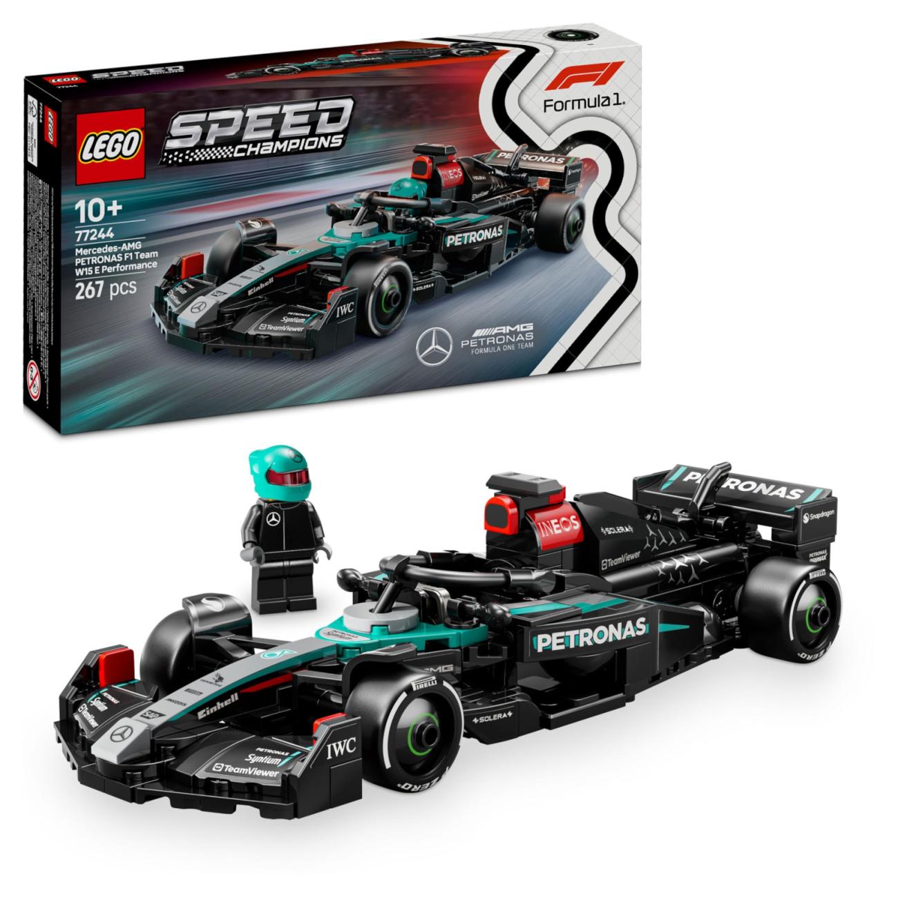 LEGO Speed Champions 77244 Mercedes-AMG PETRONAS F1 W15 Set di Costruzioni 10+