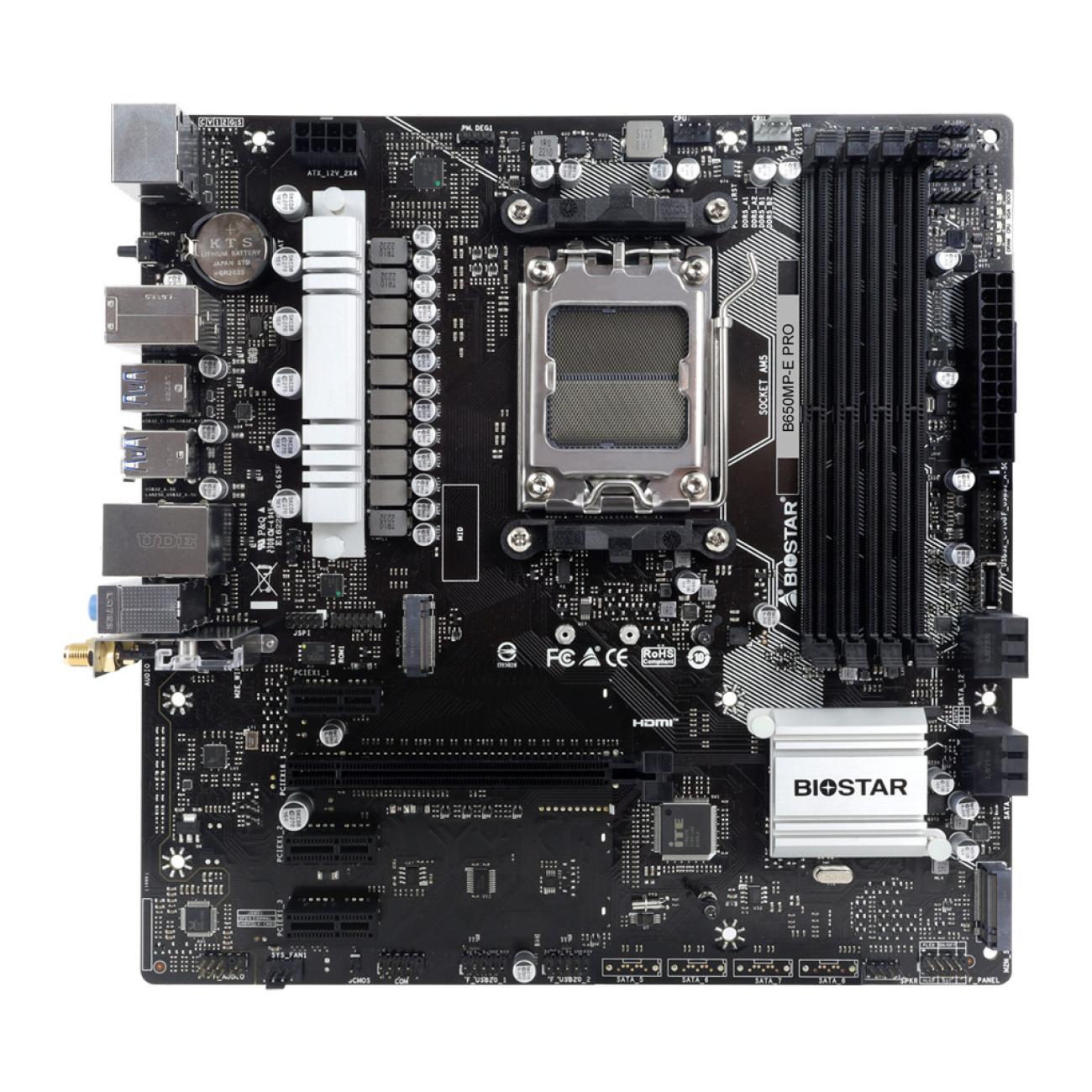 Biostar B650MP-E PRO Scheda Madre AMD B650 Socket AM5 micro ATX DDR5 PCIe 4.0