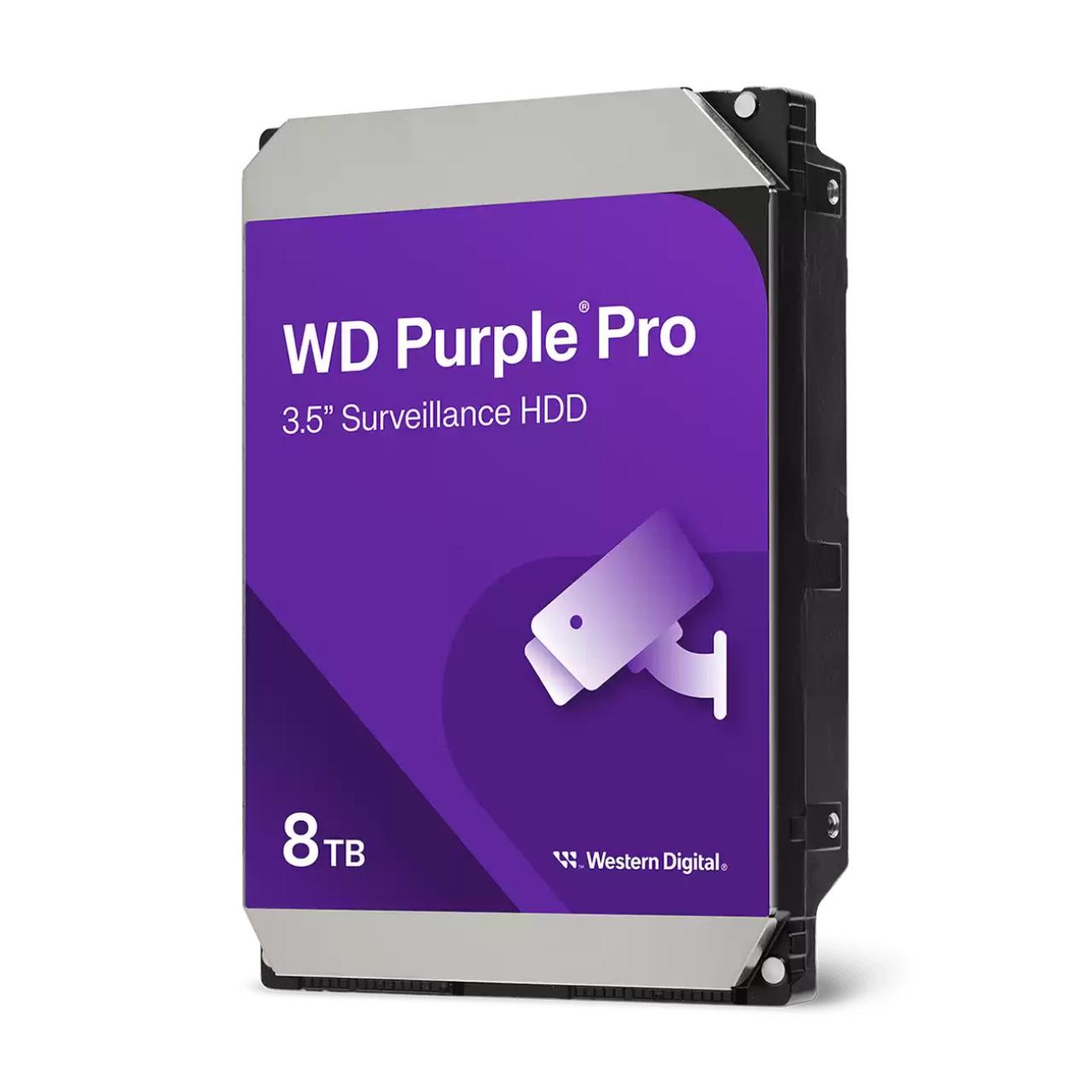 Western Digital Purple Pro HDD 8TB 3.5" SATA 7200 Giri/min per Videosorveglianza