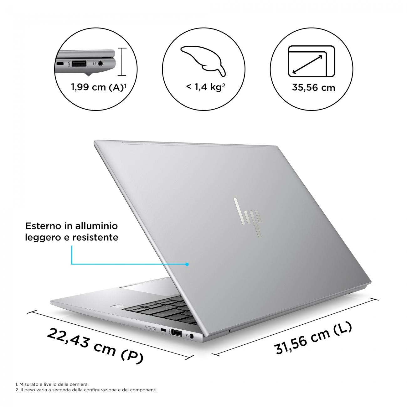 HP ZBook Firefly G10 A AMD Ryzen™ 7 PRO 7840HS Workstation mobile 35,6 cm (14") WUXGA 32 GB...