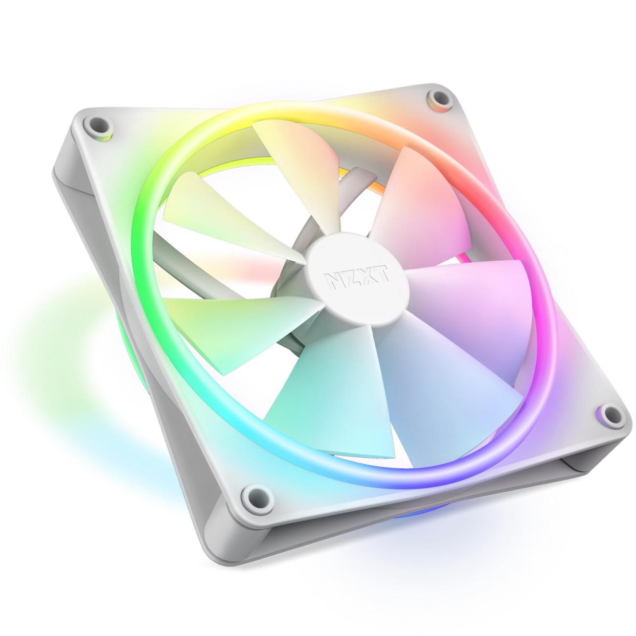 NZXT F140 RGB DUO Ventilatore PC 14cm Bianco PWM RGB Dual-sided 500-1800 Giri/min
