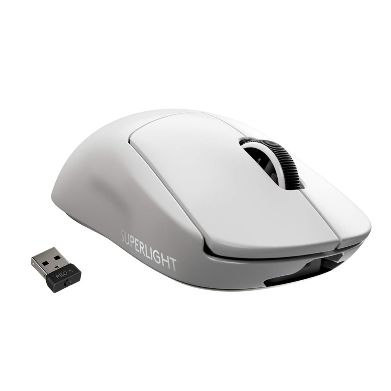 Logitech G PRO X SUPERLIGHT Mouse Wireless Gaming eSport 63g Bianco HERO 25K