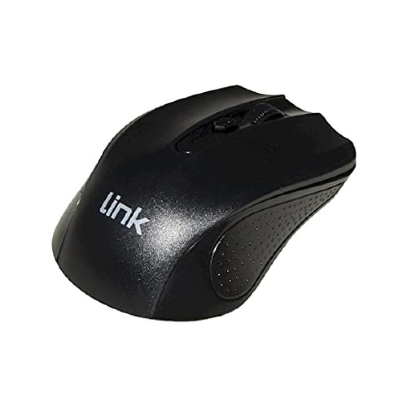 LINK Mouse Wireless Ergonomico LKMOS32 Nero con Ricevitore USB CompatibilitÃ  Universale