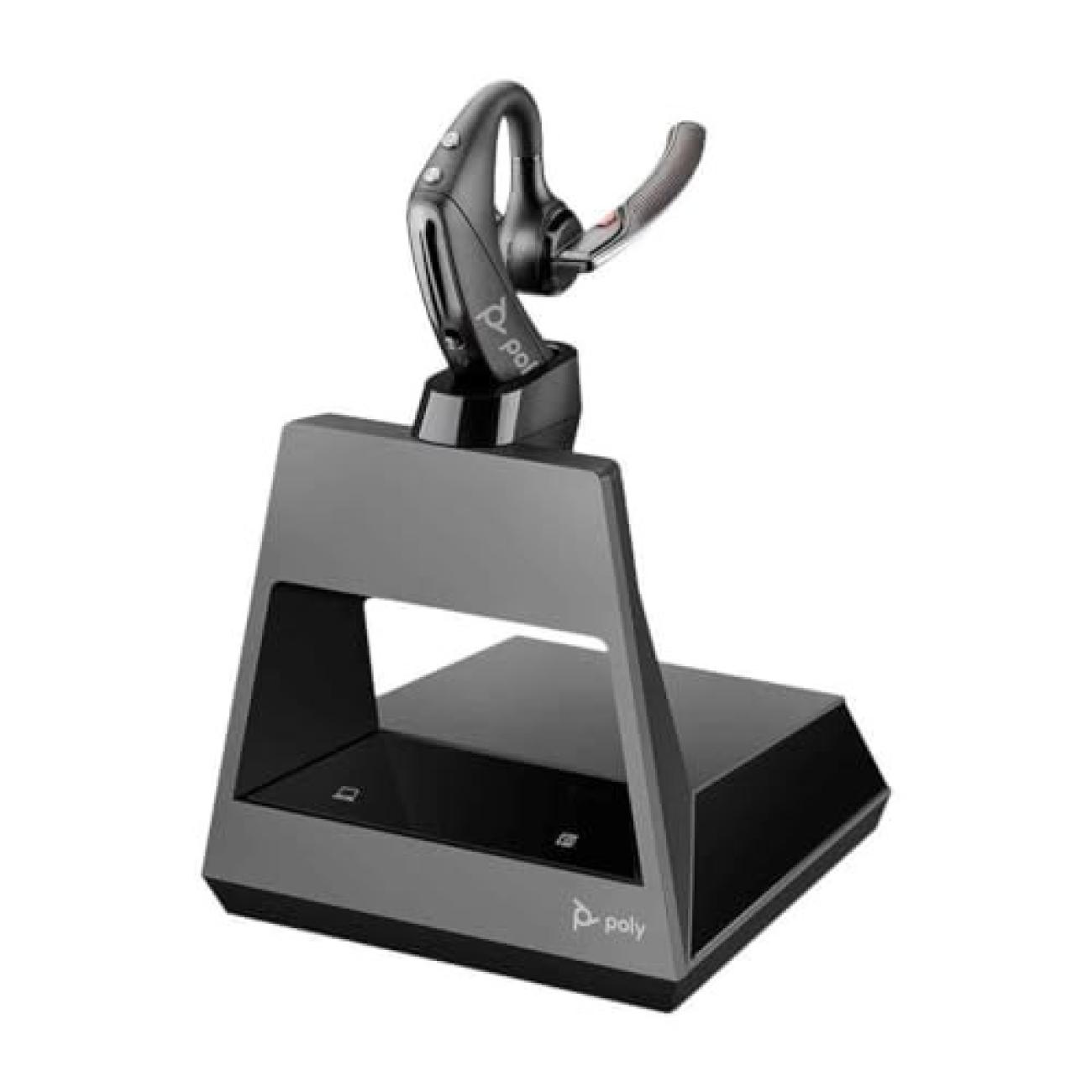 Plantronics Voyager 5200 Office Cuffie Bluetooth Nero con WindSmart e Microfono Adattivo