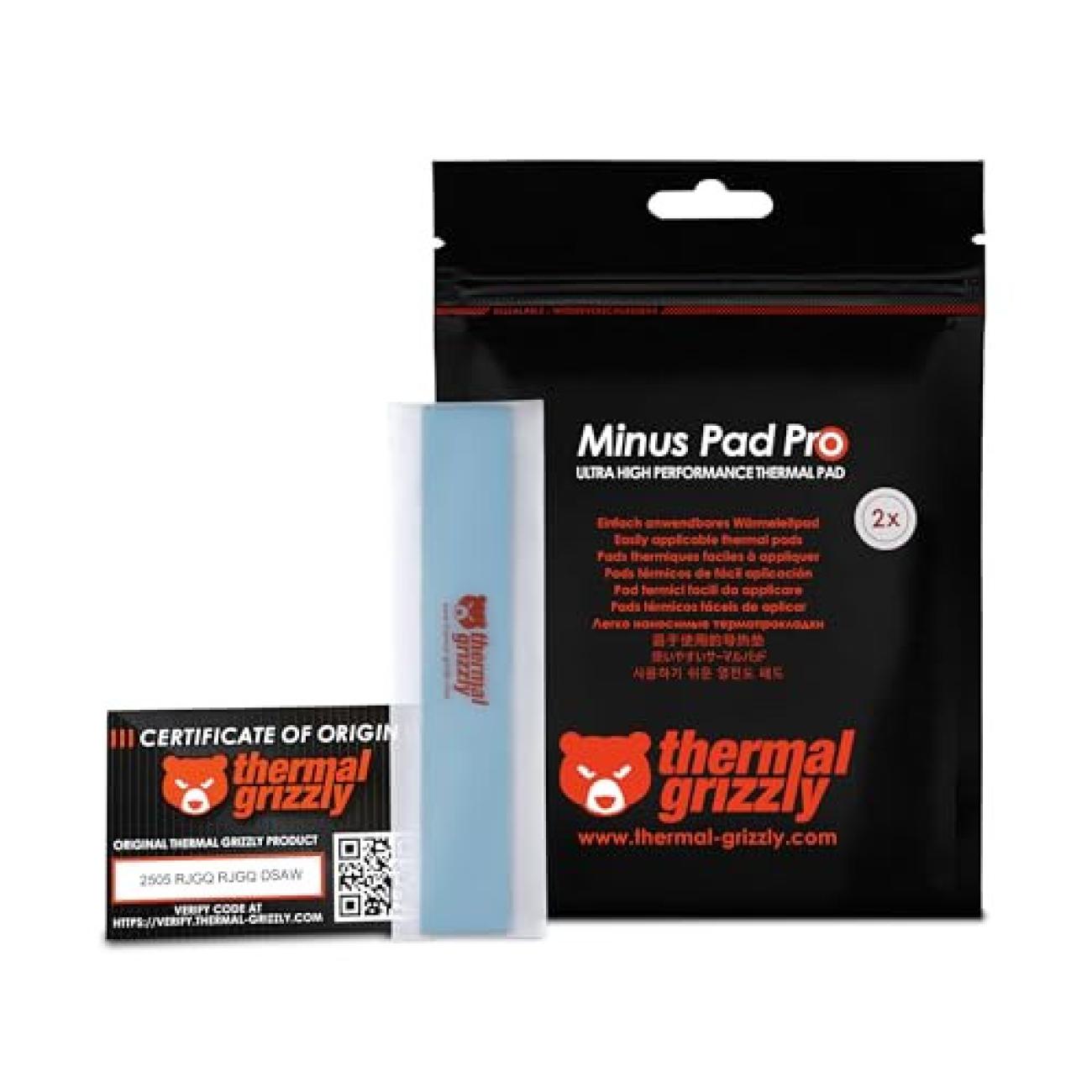 Thermal Grizzly Minus Pad Pro 120x20x1mm non conduttivo per SSD e GPU TG-MP-P-120-20-10-2