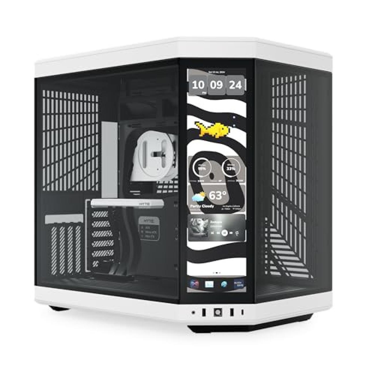 HYTE Y70 Touch Infinite Panda Case PC Gaming ATX Midi Tower Bianco/Nero con Finestra