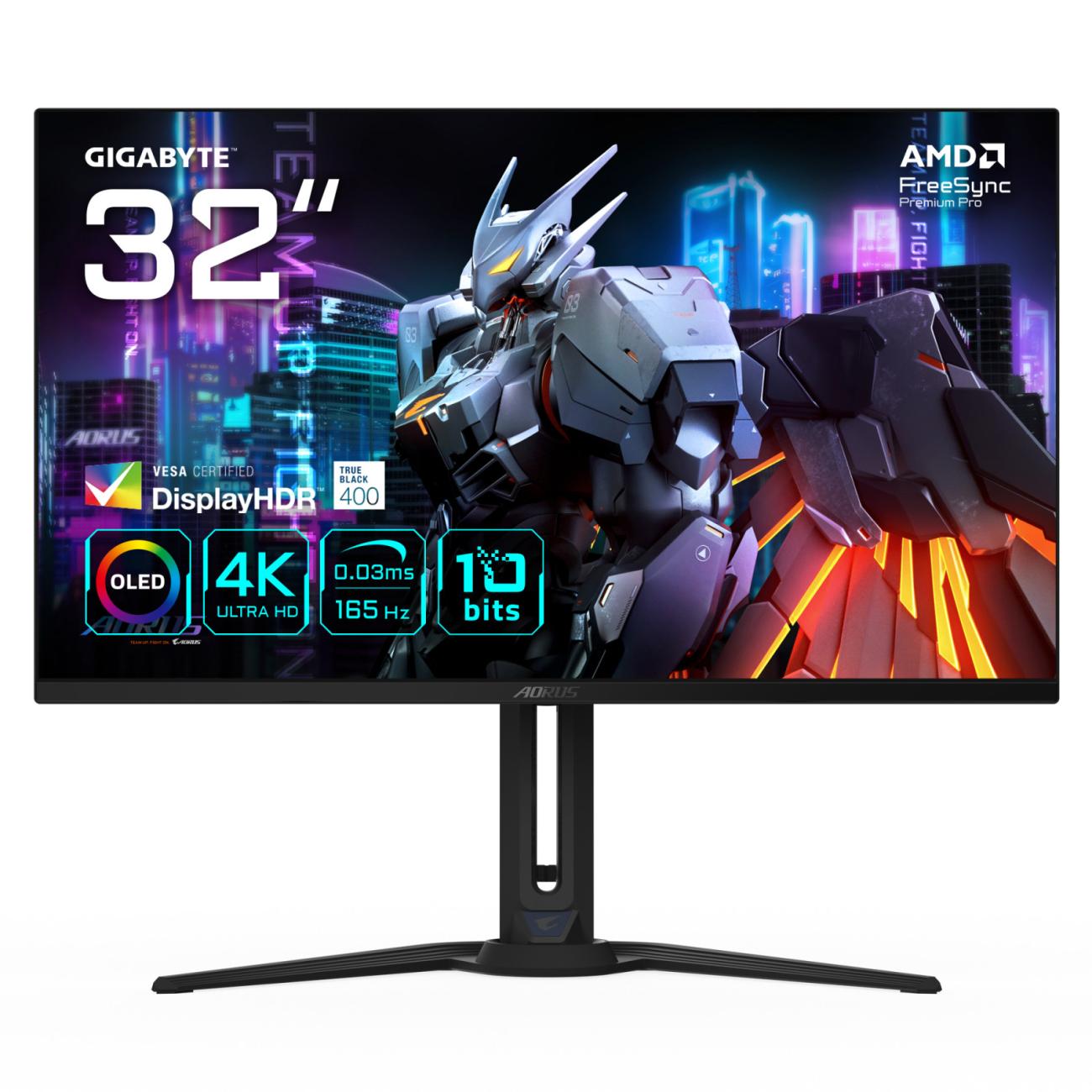 GIGABYTE AORUS FO32U Monitor Gaming 31.5" 4K UHD OLED 165Hz FreeSync Premium Pro