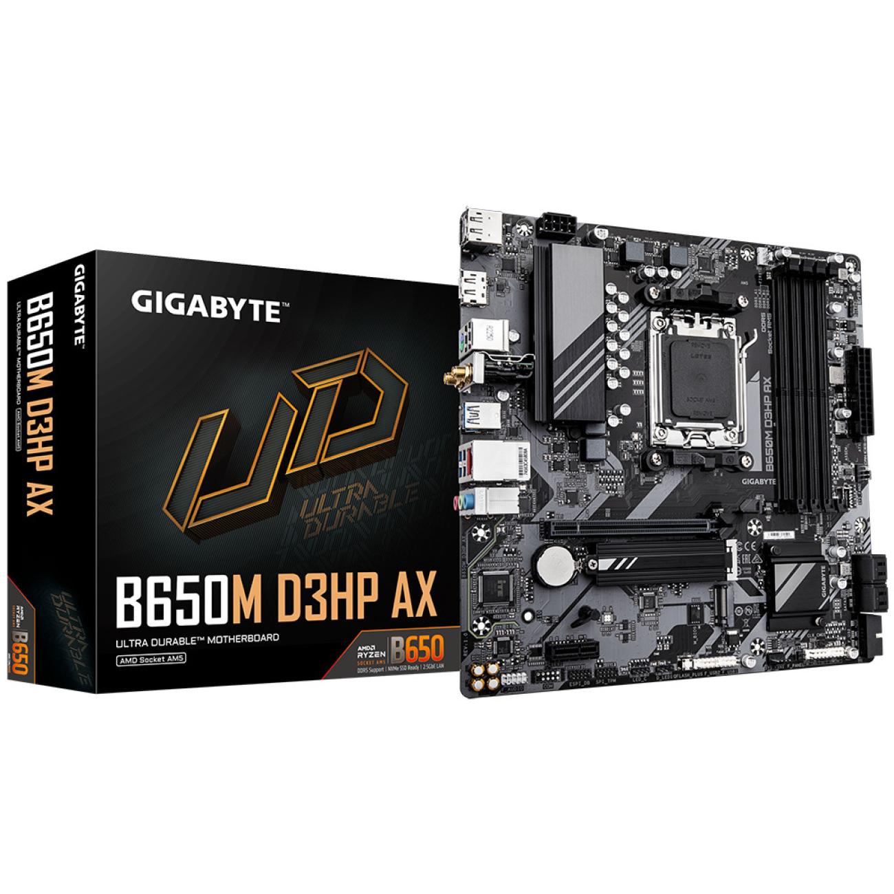 GIGABYTE B650M D3HP AX Scheda Madre AM5 DDR5 micro ATX Wi-Fi 6E per AMD Ryzen