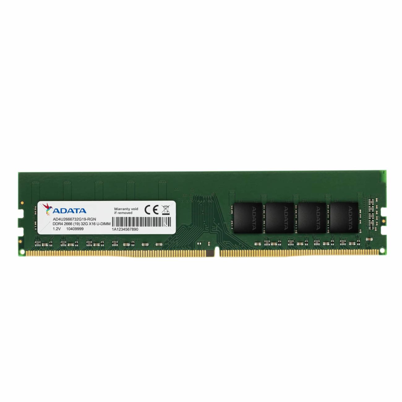 ADATA Memoria RAM 4GB DDR4 2666MHz DIMM Unbuffered PC/Server AD4U26664G19-SGN