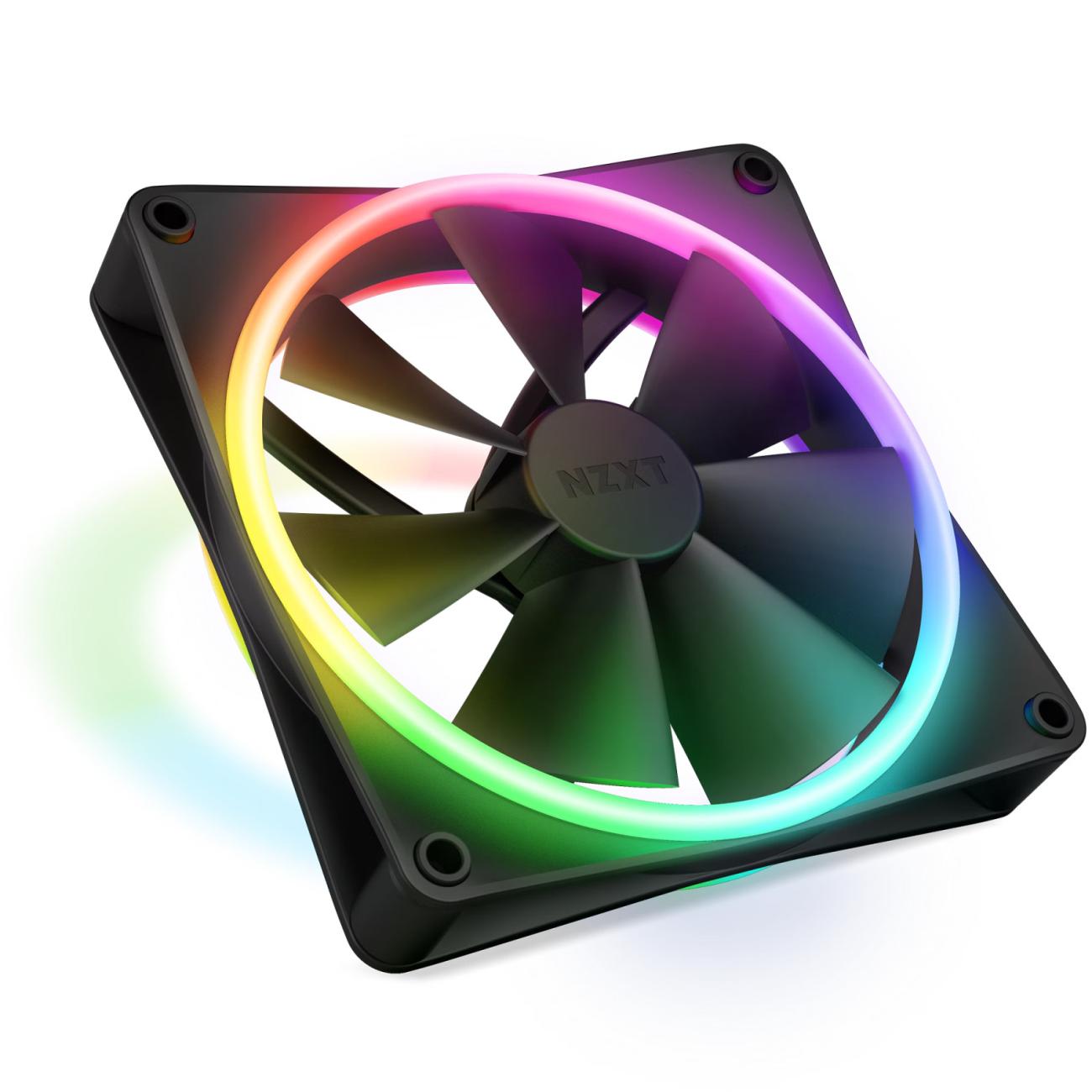 NZXT F120 RGB DUO Ventilatore PC 120mm PWM RGB Nero per Case Computer