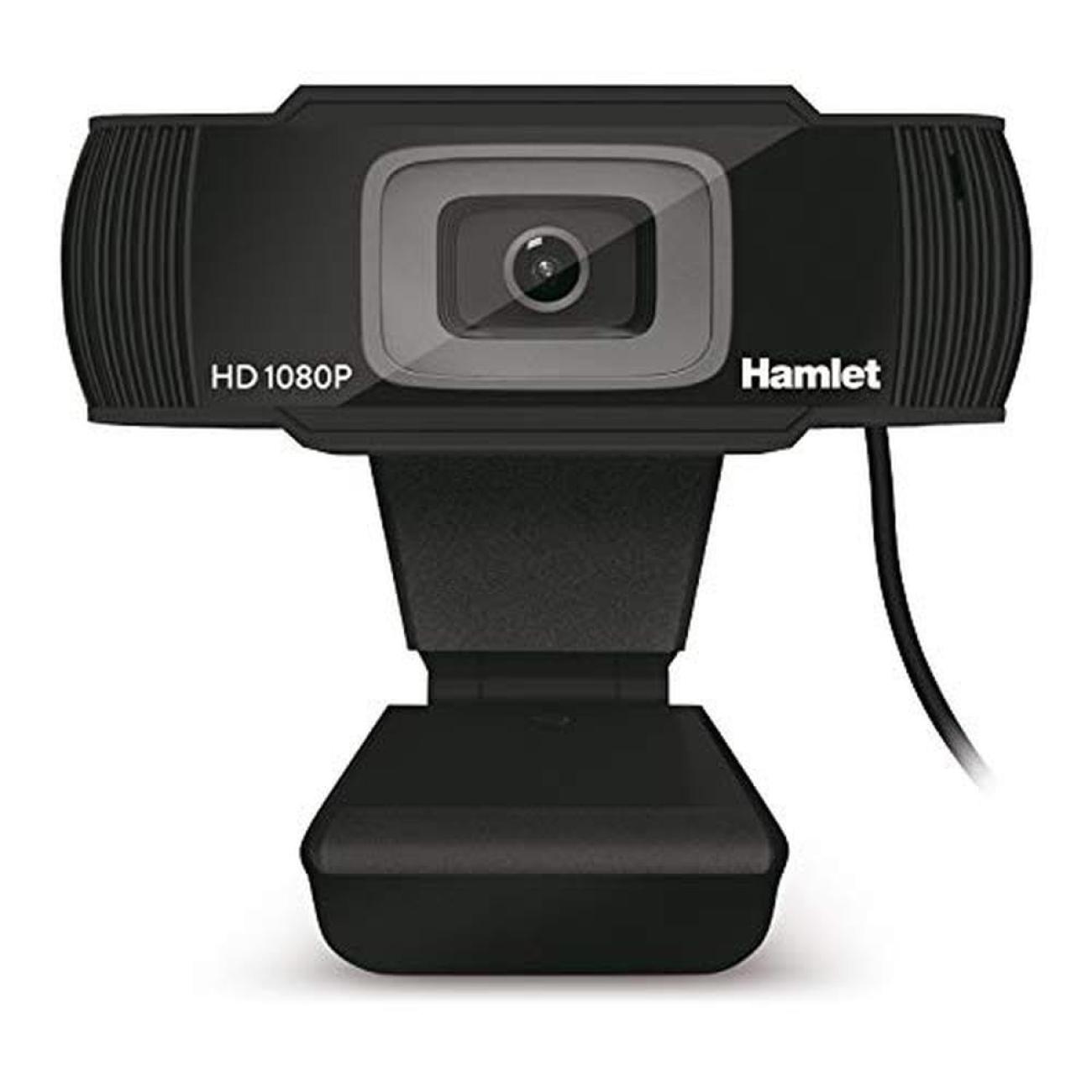 Hamlet HWCAM1080 Webcam Full HD USB con Microfono Integrato Nero