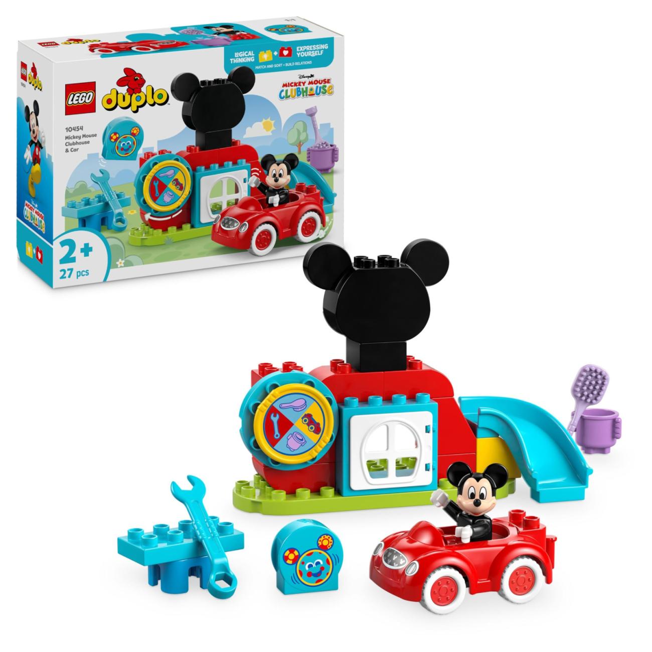 LEGO DUPLO 10454 La Casa e l'Auto di Topolino, Giocattolo da Costruire, 2+ Anni
