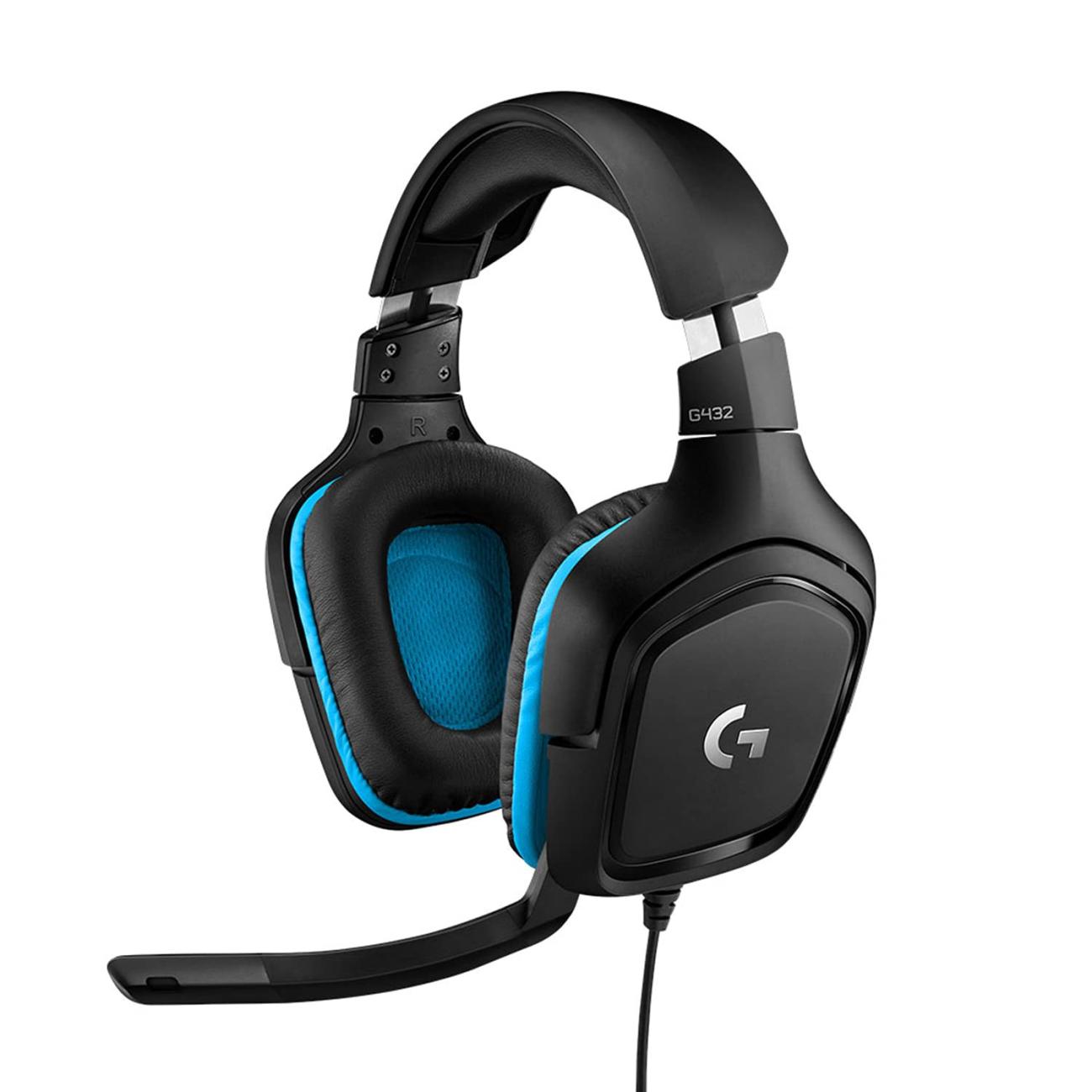 Logitech G G432 Cuffie Gaming Audio Surround 7.1 con Microfono Nero/Blu