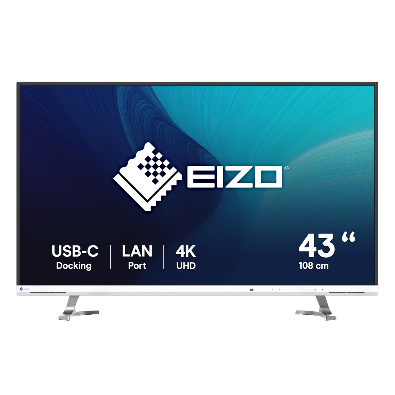 EIZO FlexScan EV4340X-WT Monitor 42.5" 4K Ultra HD LED IPS Bianco per Ufficio