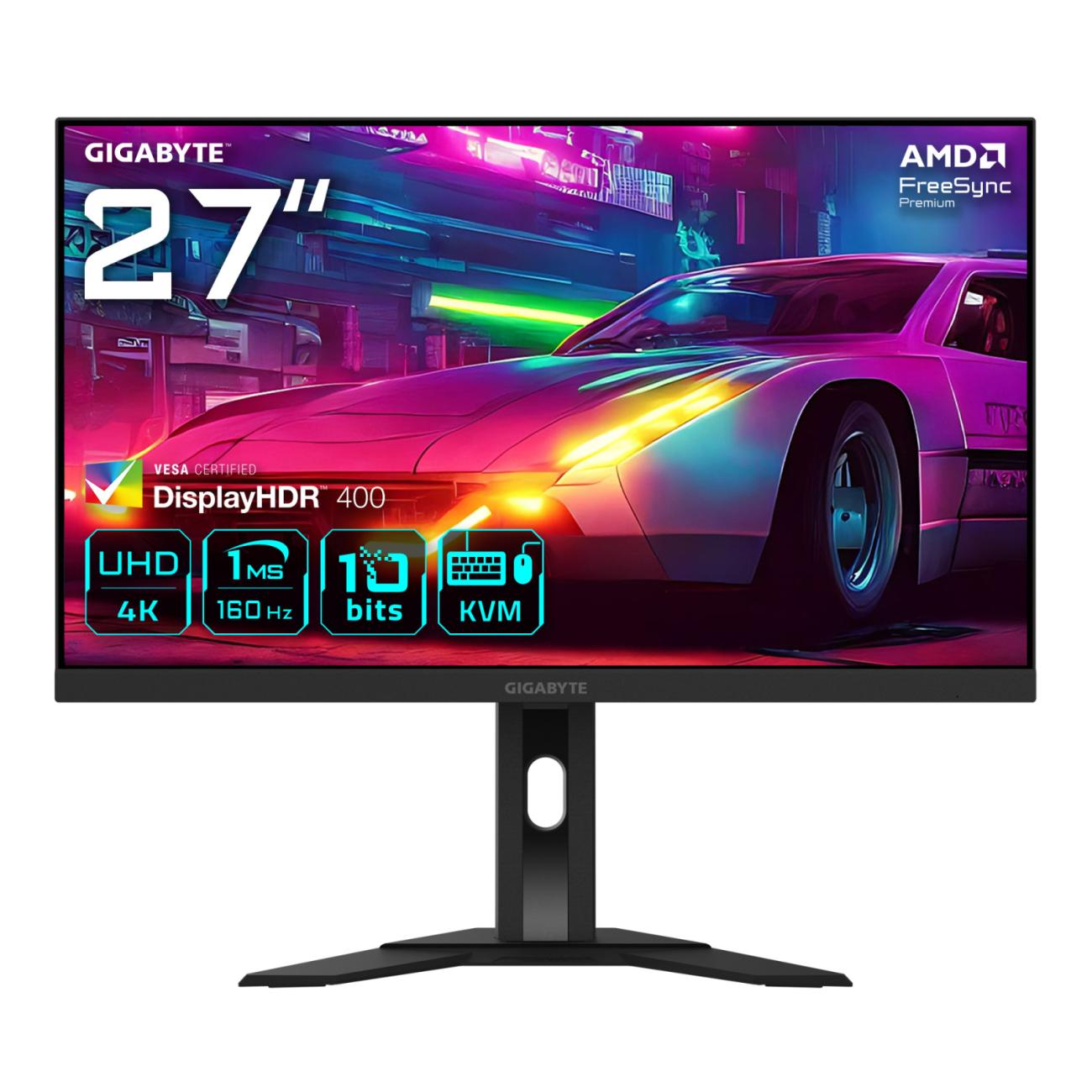 GIGABYTE Monitor Gaming 27" 4K UHD 3840x2160 160Hz IPS HDR400 FreeSync Premium