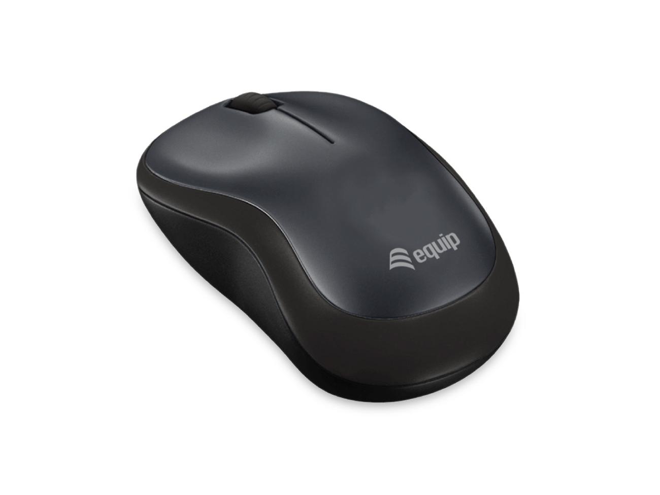 Mouse Wireless Equip 245111 per Ufficio, Ottico, Ambidestro, 2 Tasti, Nero