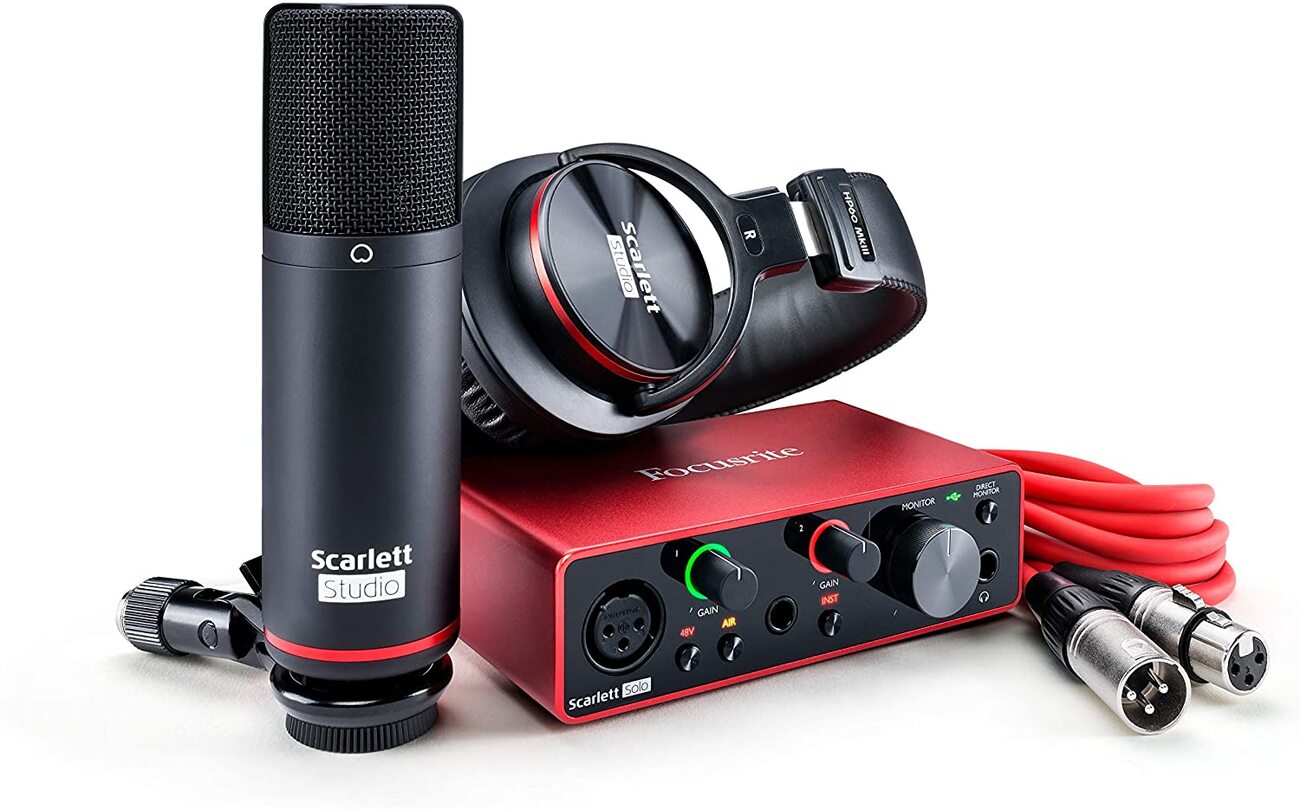 Focusrite MOSC0024 Scarlett Solo 3rd Gen con Cuffie e Microfono