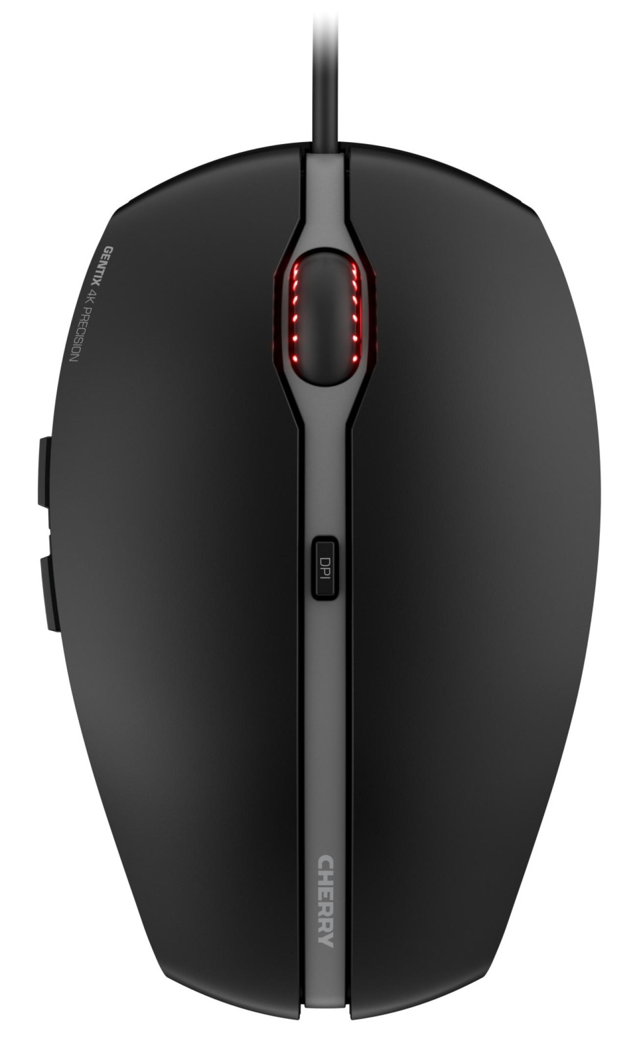 CHERRY Mouse Ottico Ambidestro USB 3600 DPI 6 Tasti Nero per Ufficio