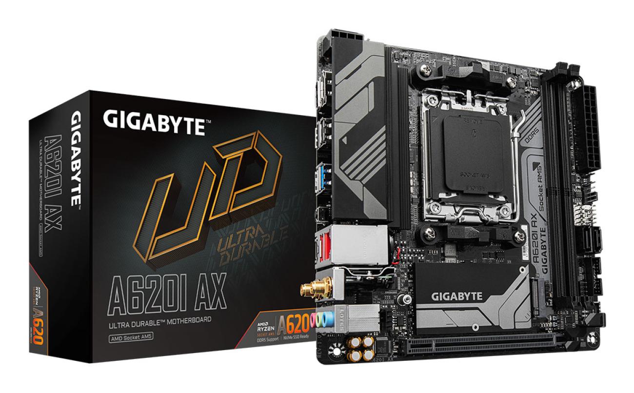 GIGABYTE A620I AX Scheda Madre mini ITX Socket AM5 DDR5 per AMD Ryzen 7000