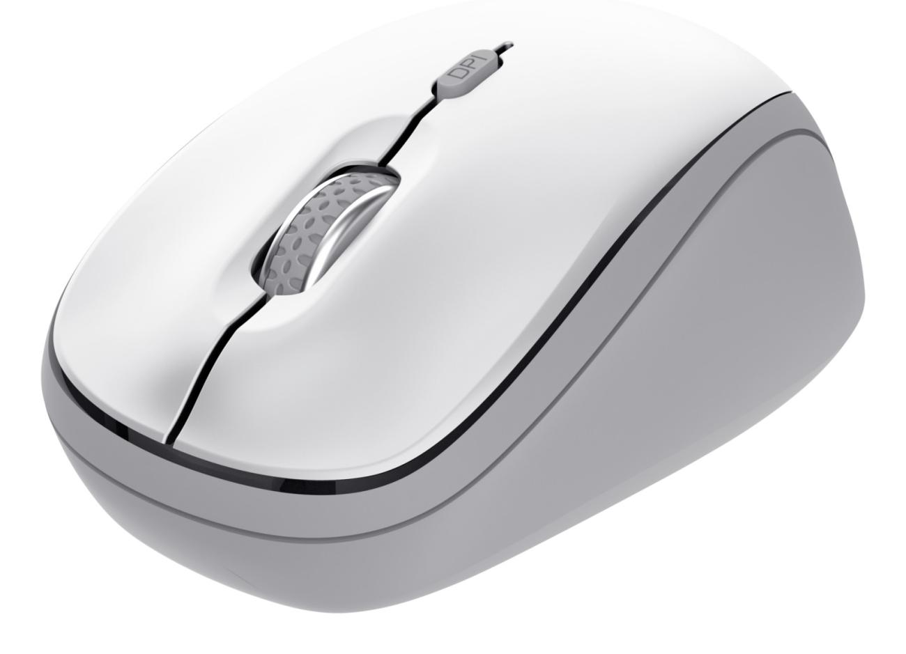 Trust Mouse Wireless Ottico Ambidestro 1600 DPI Bianco Bluetooth e RF