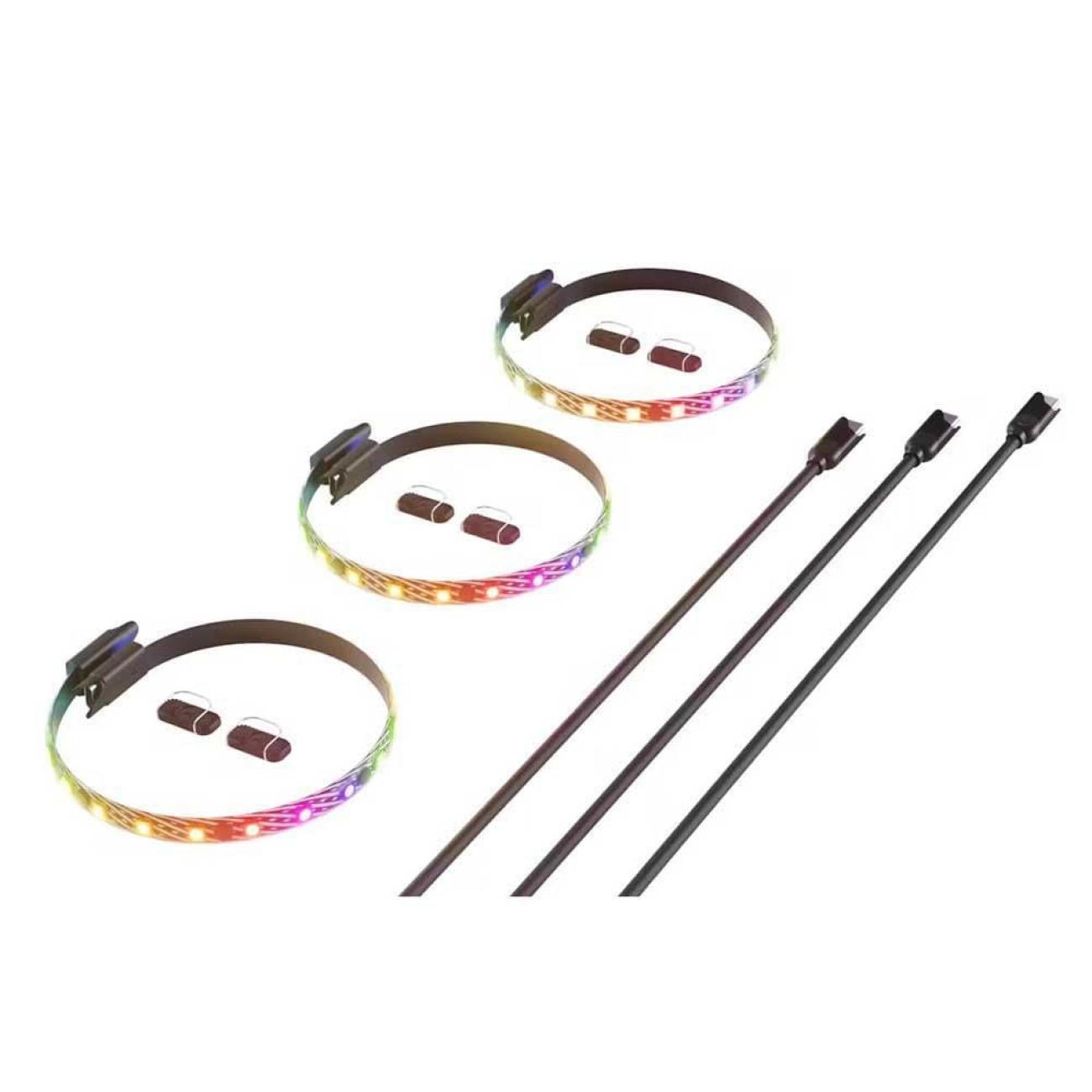 HYTE LS10 Strisce LED qRGB Kit 3 Pezzi NP50-330 mm per Illuminazione PC