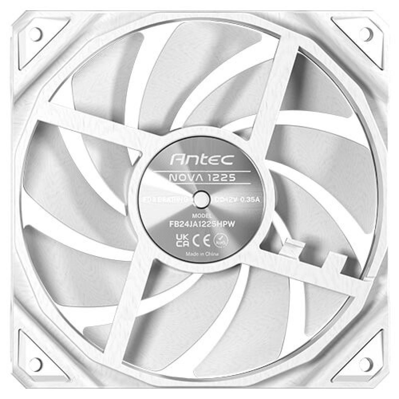 Antec Nova Ventilatore per Case 12cm Bianco PWM 300-3200 RPM 9 Pale FDB