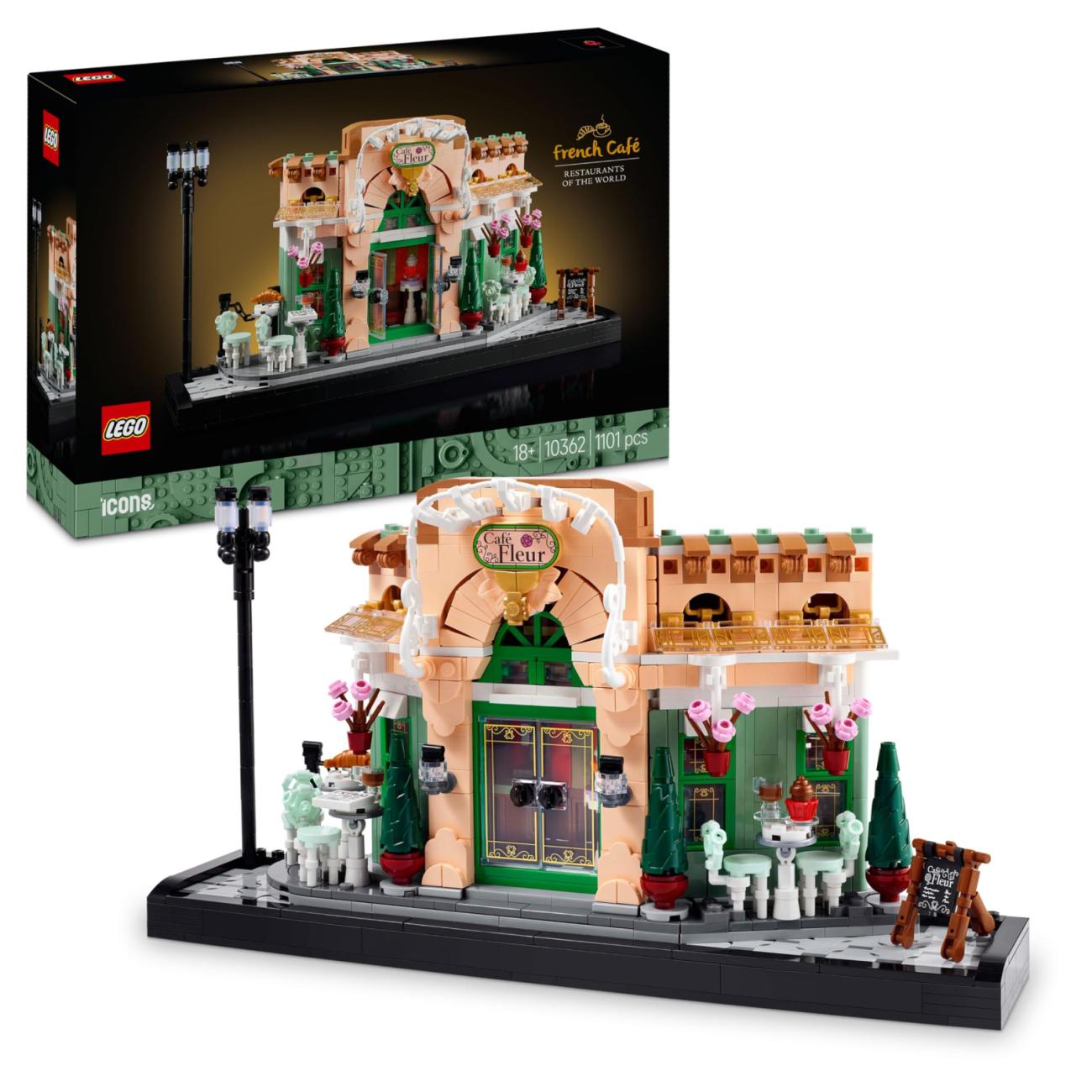 LEGO Icons 10362 CafÃ© Francese Kit Modellismo Fai da Te Casa in Miniatura per Adulti