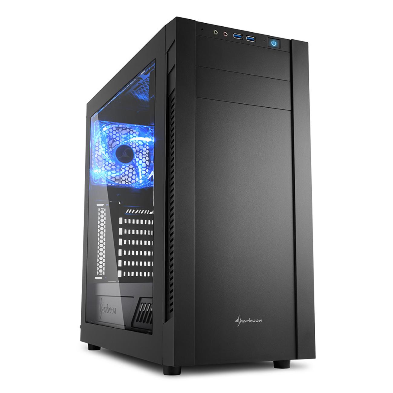 Sharkoon S25-W Case PC Midi Tower Nero ATX/microATX/Mini-ITX con Finestra Laterale